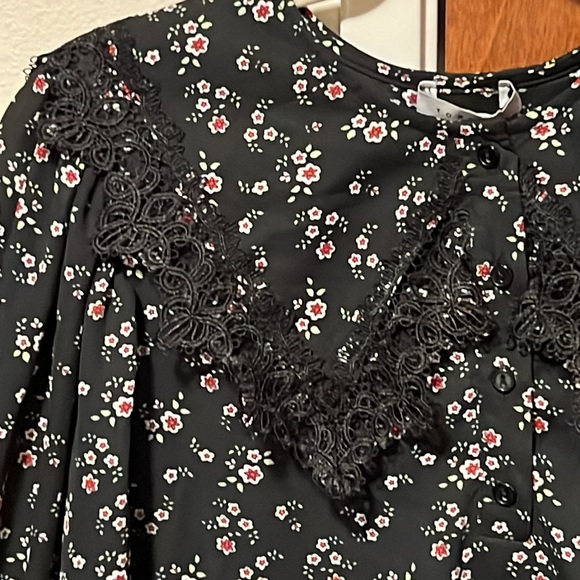 Top Shop blue floral ruffled dress-NWT - Picture 3 of 11